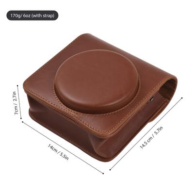 Estojo de armazenamento instantâneo para câmera Bolsa para câmera Fivela magnética de couro PU com alça de ombro compatível
