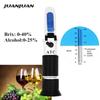 Handheld Alcohol Refractometer Sugar Concentration Detector Brix 0-40% Alcohol 0-25% Hydrometer Concentration Spirits ATC Tester