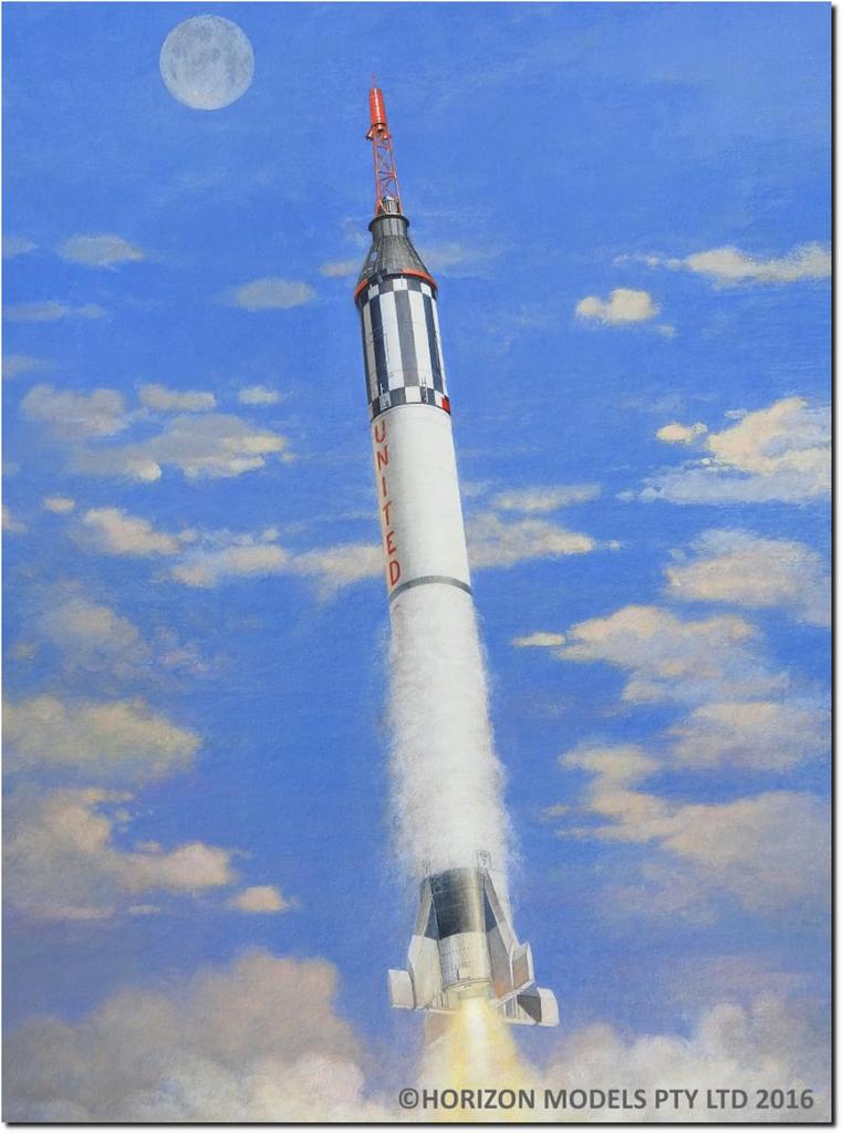 Platz Horizon Models First Manned Space Rocket Plastic Model NM2004 1/72 America's Mercury-Redstone (Spacecraft)