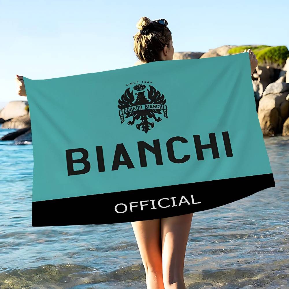 B-Bianchi Bike Logo Beach Towel For Kids Bath Towel Pool Towel Vacation Gift Picnic Towel Party Gift