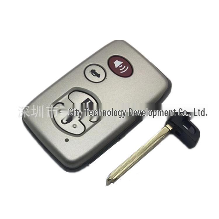 Toyota 3+1 Button Silver Smart Car Key Shell