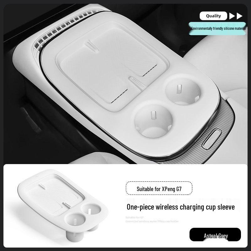 Xiaopeng G7 Center Console Silicone Cup Holder for Wireless Charging Pad Decoration