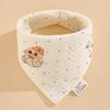 Organic Cotton Crepe Baby Drool Bib and Triangle Scarf