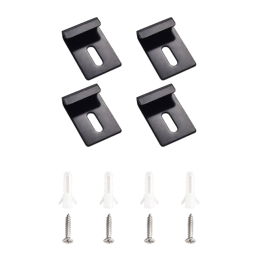 Convenient Mounting Solution Square Glass Clamps Glass Clamps Simple Install Hardware Set for Bathroom & Office Glass