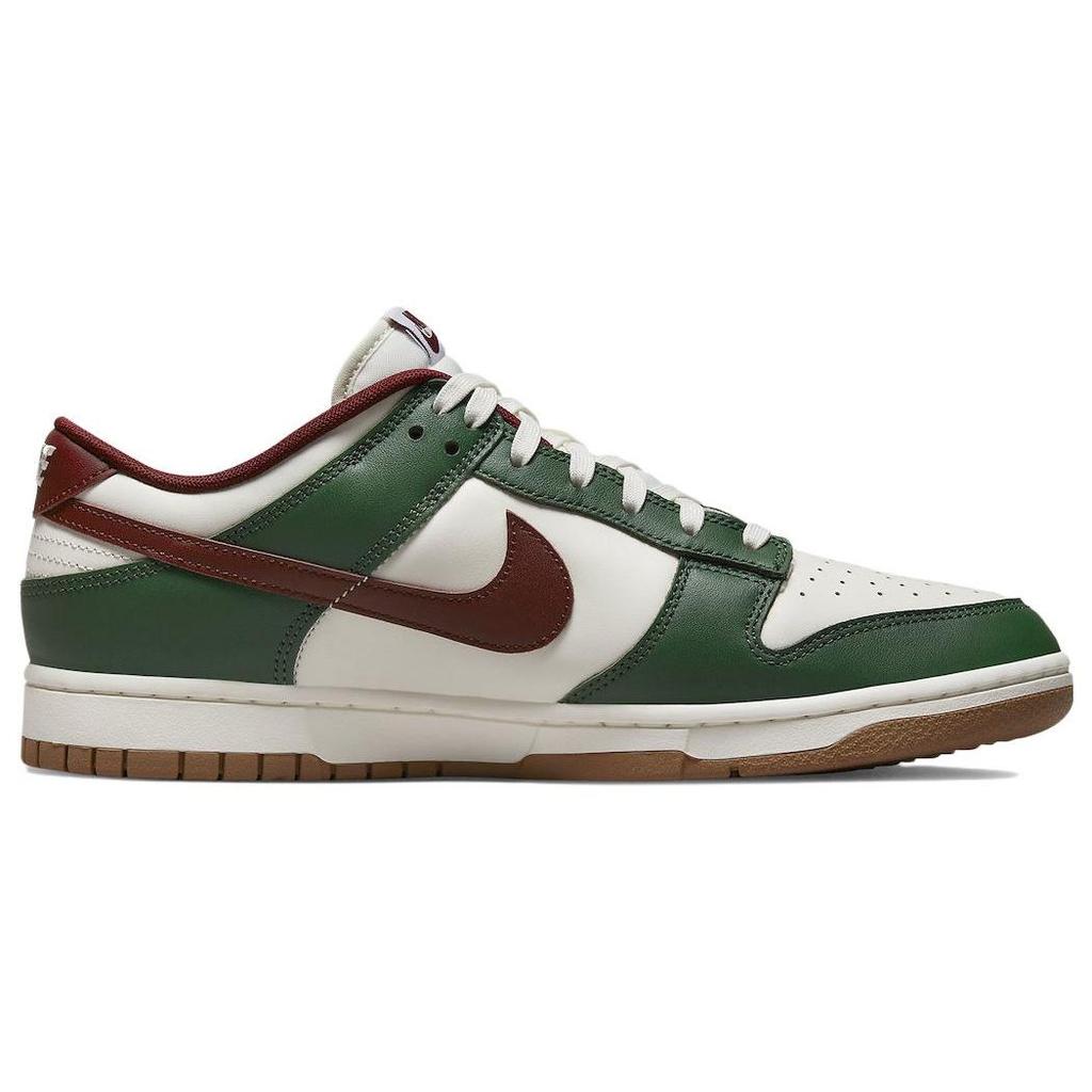 Nike Dunk Low Gorge Green Team Red Pánske tenisky Biela Guma-Stredne-Hnedá FB7160-161