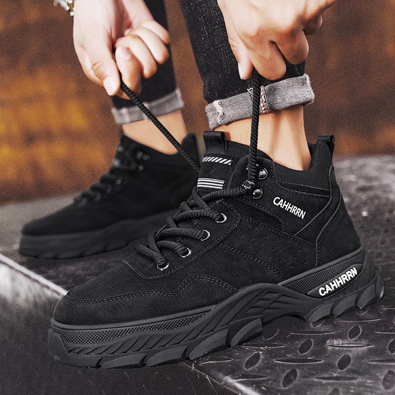 Men's Martin boots autumn and winter high-top retro platform tooling boots men's casual outdoor short boots new men's shoes