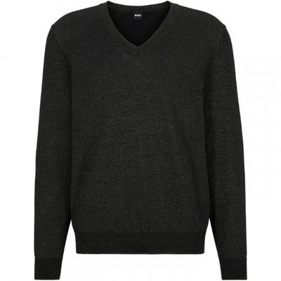 Boss Mens V Neck Regular Long-Sleeved Sweatshirt