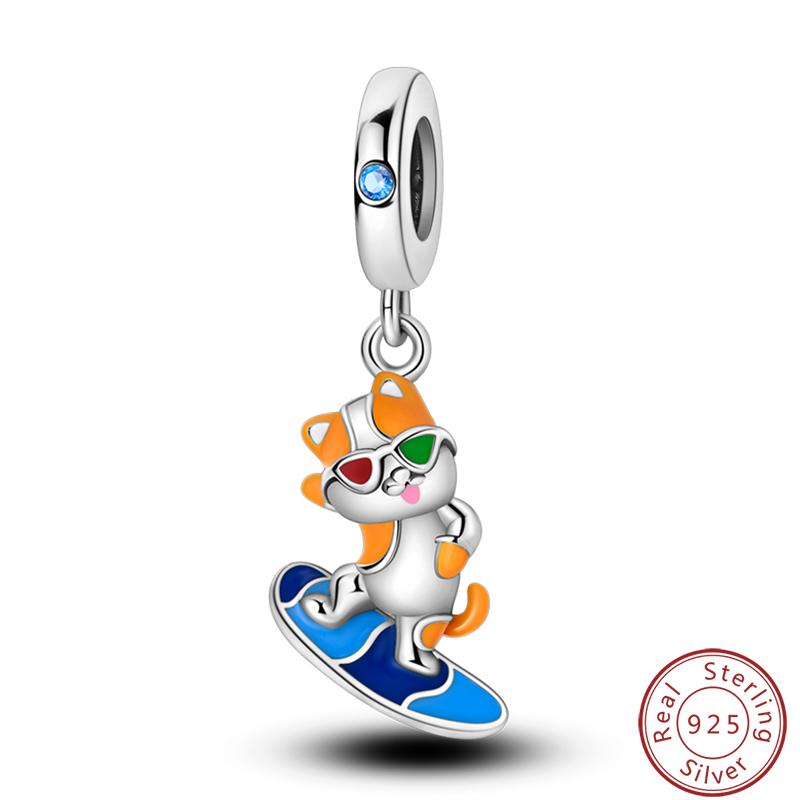 Cute Cat And Dog Series Copper Moon Butterfly Paw Print Charms 3Mm Diy Fine Jewelry Gifts Making