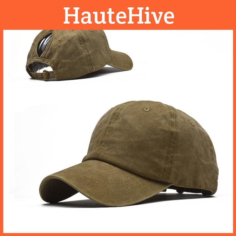 Solid Simple Color Women Casual Sun Shading Cotton Baseball Cap Outdoor For