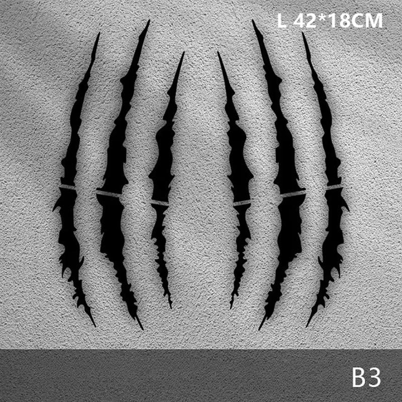 2Pcs Motorcycle Monster Claw Scratch Stickers Diy Motocross Helmet Body Vinyl Decals For Bmw Ktm Kawasaki Yamaha Suzuki Honda