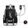 Vinland Saga Anime Rucksack für Studenten und Berufstätige - Zweilagige Oxford-Stofftasche mit USB-Anschluss, atmungsaktive gepolsterte Träger