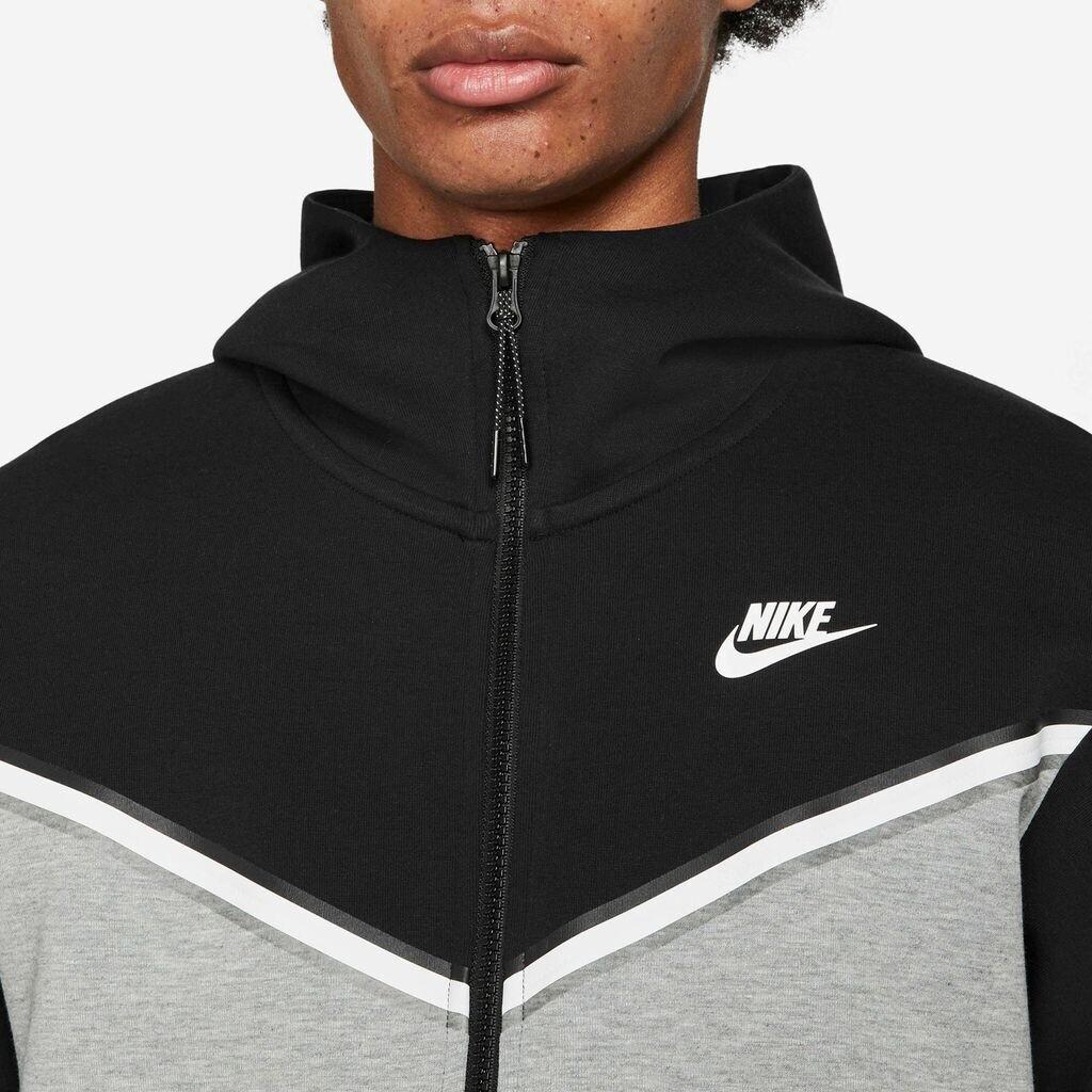Jacke Nike Tech Fleece Windrunner mit durchgehendem Reißverschluss (CU4489) schwarz/dunkelgrau Heidekraut/weiß