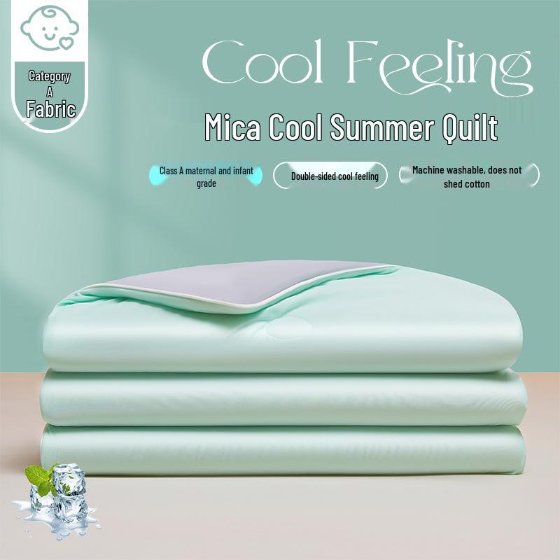 2026 Spring/Summer A-Class Mica Spandex Cool Silk Air Conditioning Quilt - Machine Washable Thin Summer Quilt 110x150 cm