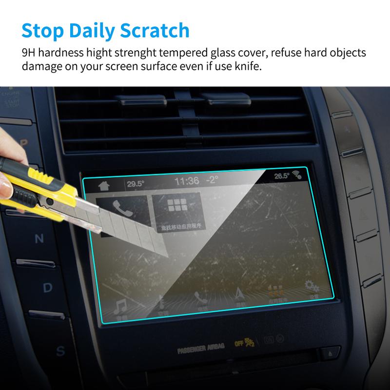 Araba GPS Navigasyon Ekran Koruyucu Temperli Cam Koruma Filmi Otomatik Aksesuarlar Lincoln MKZ MKC Continental MKS MKT MKX İçin