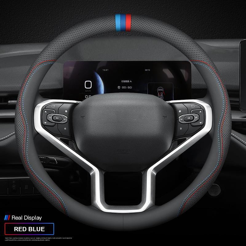 Car Leather Steering Wheel Cover For Citroen C2 C3 C3-XR C4 C5 C6 C4X C5X C4L Xsara Berlingo Picasso Aircross Sega Elysee Jumpy