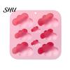 Oven Safe Silicone Mold 8-Cavity Cloud Soap Non-sticky Food Grade DIY Cookie Candle Resin Plaster Chocolate Biscuit Cake Ice Mould Microwave