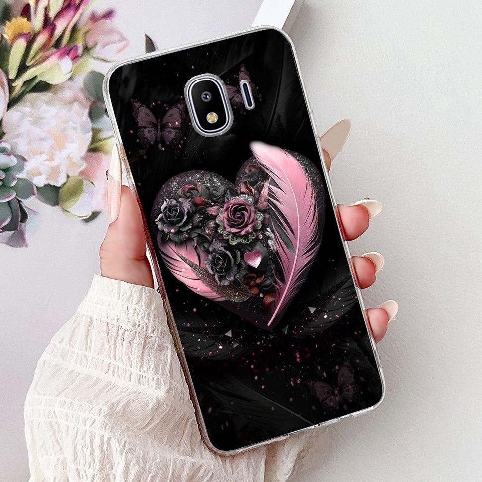 For Galaxy J4 2018 Case SM-J400F Fashion Painted Cover Soft Silicone Phone Case For Samsung Galaxy J4 2018 Fundas Capa Bags