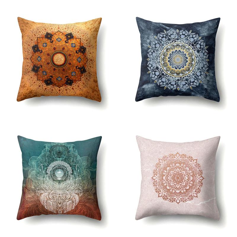 Nordic Bohemian Ethnic Style Polyester Pillow Case Car Decoration Home Printed Bedside Pillow Case