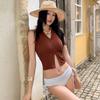 Koreanischer Badeanzug Damen Ins Sommer Neu Sexy Dreieckig Geteilt Französisch Retro Stil Urlaub Heißwasserquelle Badeanzug