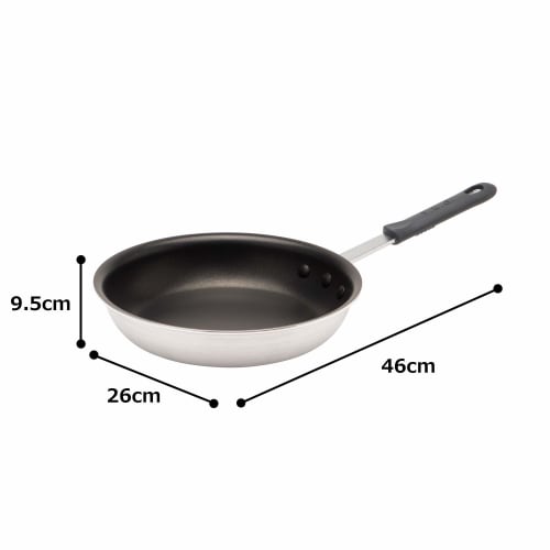 Endo Shoji TKG Aluminum Frying Pan, 26cm, Inner Diameter X Depth (mm): 235 X 53, Bottom Diameter (mm): 160, Induction and Gas Compatible, Non-Stick Te