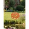 Wrought Iron Pumpkin Garden Stakes Halloween Decorations Outdoor Scary Statues for Yard Lawn Patio Haunted House Party Supplies Metal Ornament