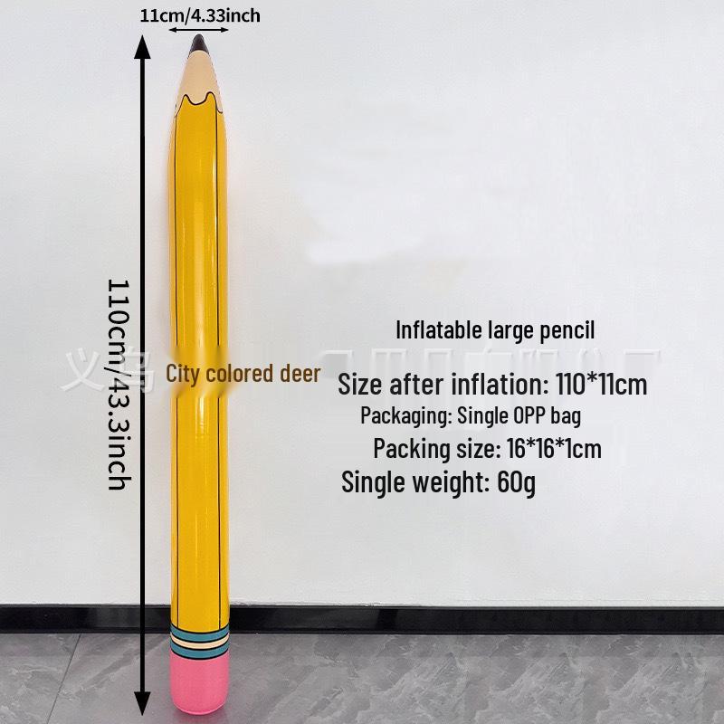 Inflatable PVC Pencil Balloon for Kindergarten Sports and School Decorations