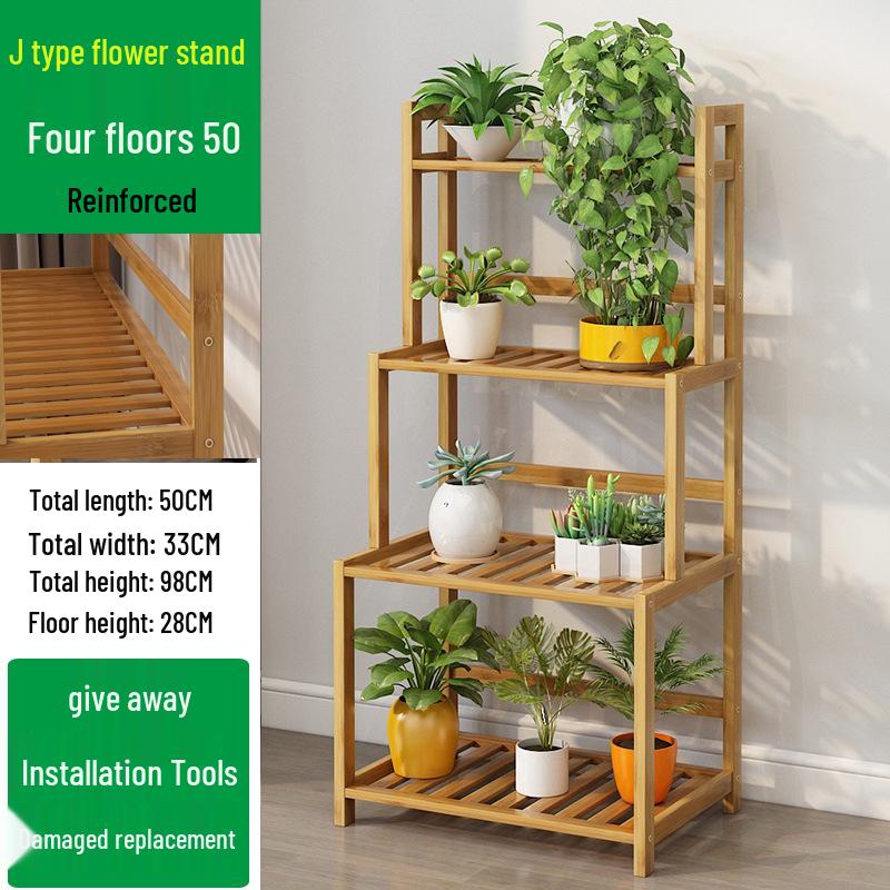 Bamboo Multi-Tier Indoor Plant Stand for Succulents and Flowers