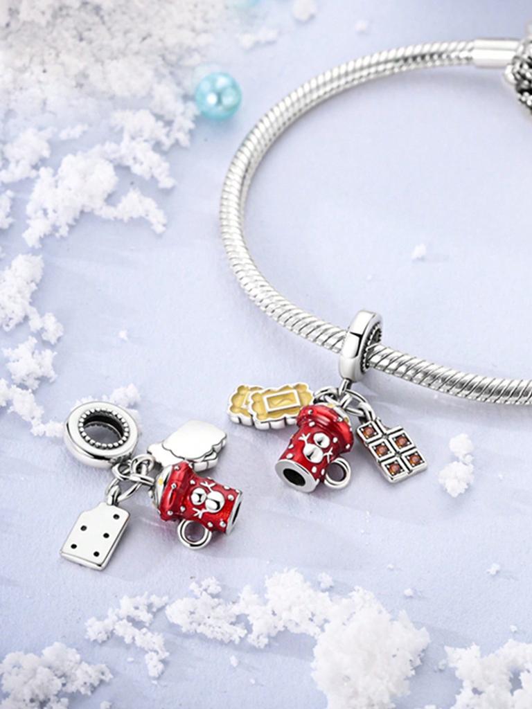 Copper Plated Original Christmas Bear Snowman Penguin Beads Fit Bracelet Women'S Jewelry Gift