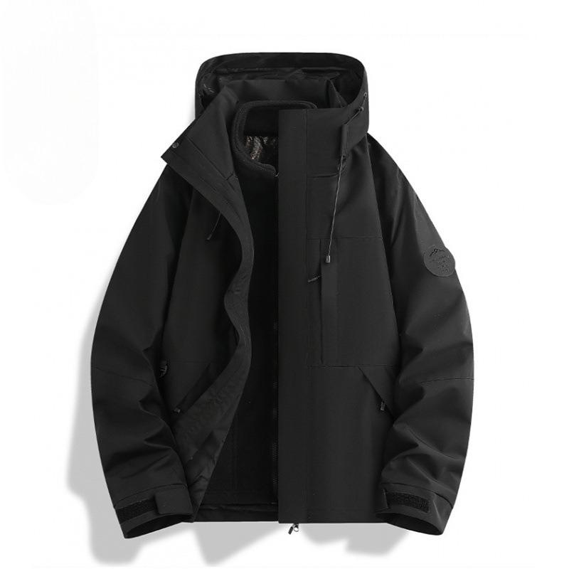 New Jacket Three-in-one Men's and Women's Jackets Windproof and Waterproof Fleece Liner Two-piece Mountaineering Suit