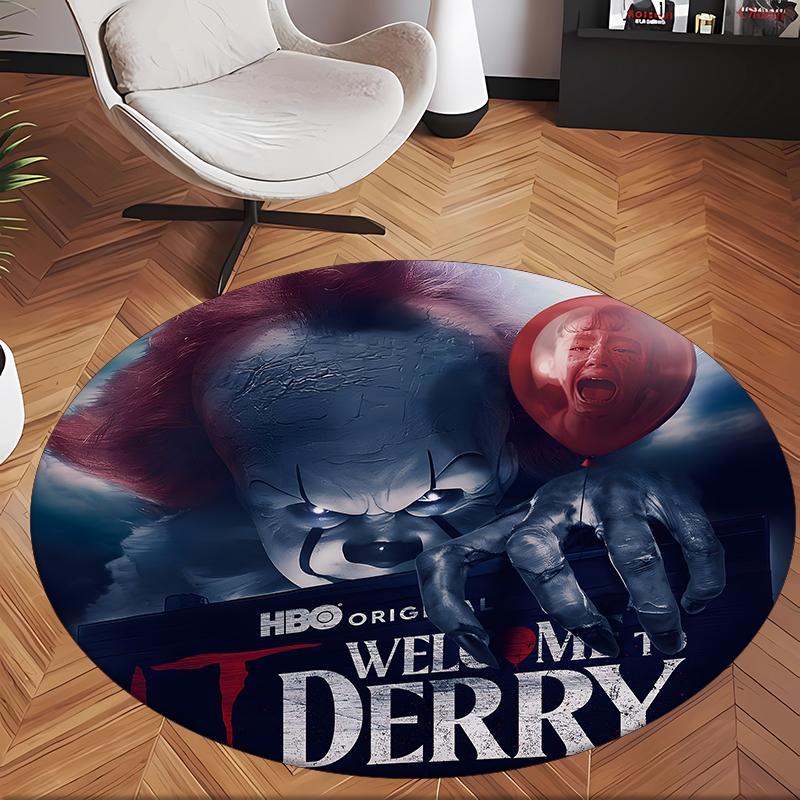 Pennywise (38) Round Office Rug Decorative Floor Rug for Office Bedroom Living Room and Home Space