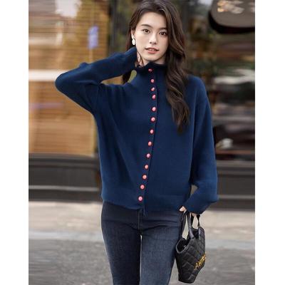 Mocana Damen Lässiger Strickpullover mit langen Ärmeln MKNJD3134
