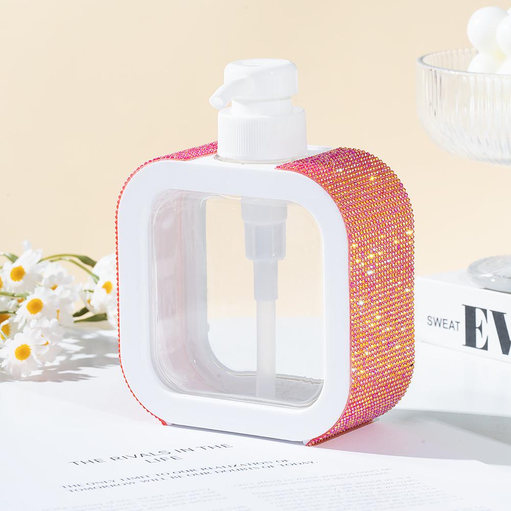 

Diamond-encrusted new full diamond press bottle shampoo body wash liquid makeup water separate empty bottle travel portable bottle 300ml