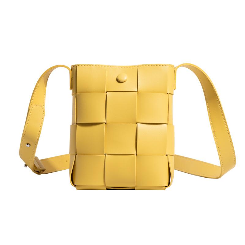 New Sweet Versatile Messenger Bag Casual Shoulder Bag Solid Color Woven Bag Mini Small Bag Mobile Phone Bag