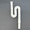 White 1-Pack Expandable Flexible Kitchen Sink Sewer Pipe Bathroom Drains Tube Wash Basin Plumbing Rainwater Down Spout Hose