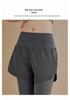 High Waist Plus Size Women's Yoga Pants, Quick-Dry, Pocket Design, Buttocks Covering, Two-Piece Look, Ideal for Cycling and Running.
