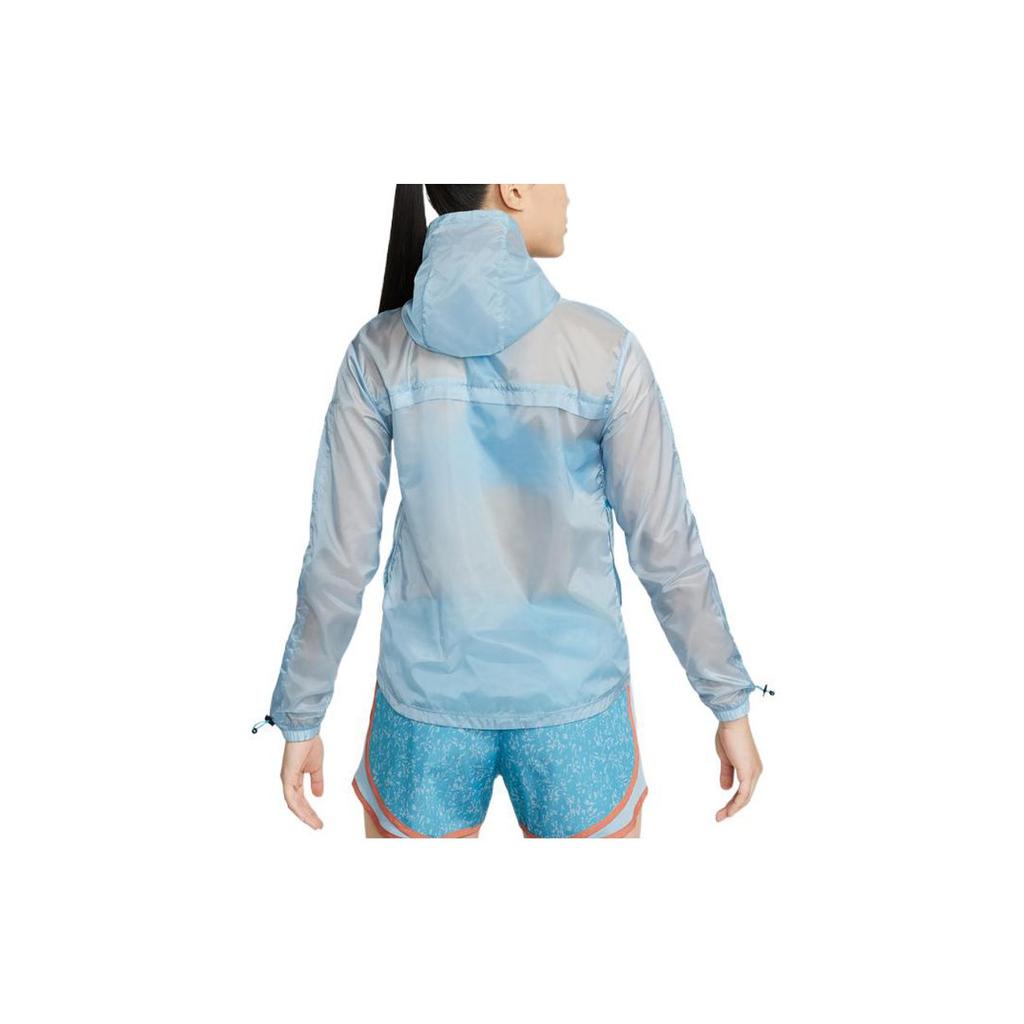 Nike Gewebte Sport Lauf Trainings Kapuzenjacke Damenjacken Altblau DM7756-494
