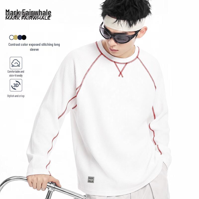 Mark Fairwhale Men's Waffle Knit Long Sleeve T-Shirt