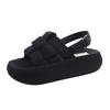 Open-toed fashion woven casual sandals  summer new breathable comfortable versatile thick-soled heightening beach shoes