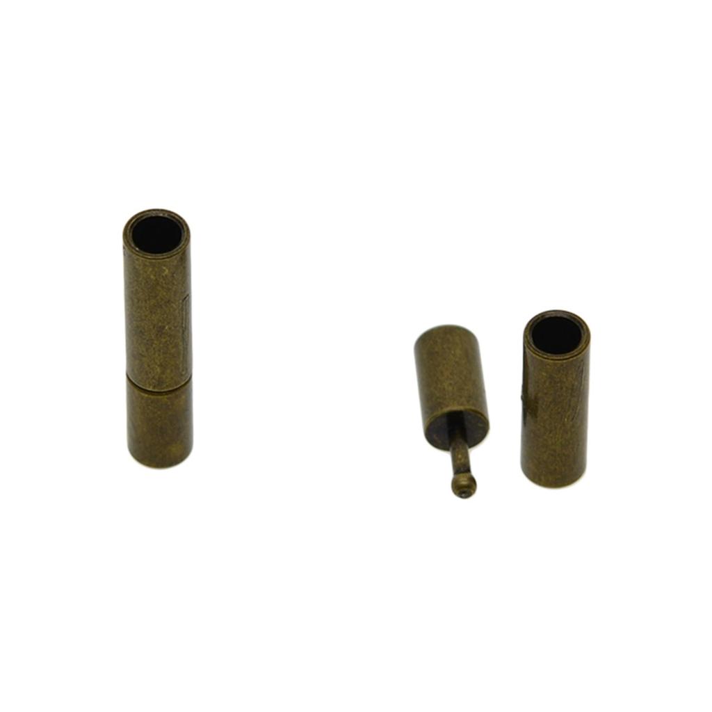 10Pcs Strong Bayonet Clasps 3mm Round PU Leather Cord Buckle Ends for Jewellery