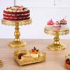 7 Parçalı Kek Standı Metal Tatlı Masa Cupcake Tutucu Kek Servis Tepsisi Düğün için Ekran Kulesi