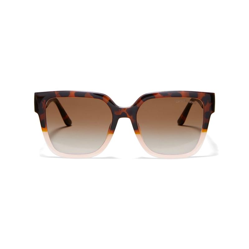 MICHAEL KORS Side Letters Plastic Irregular Shape Sunglasses Unisex Couple Style Tortoiseshell Color