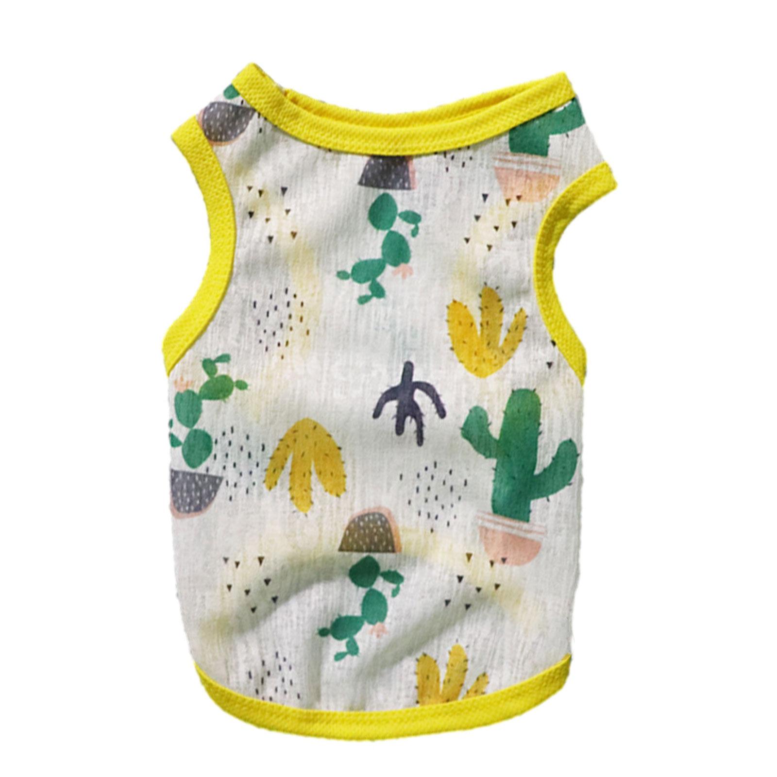 Предотвращение теплового удара Охлаждающий жилет для собак Безрукавные охлаждающие куртки для кошек Мультяшный жилет для собак Летний костюм для питомца XS