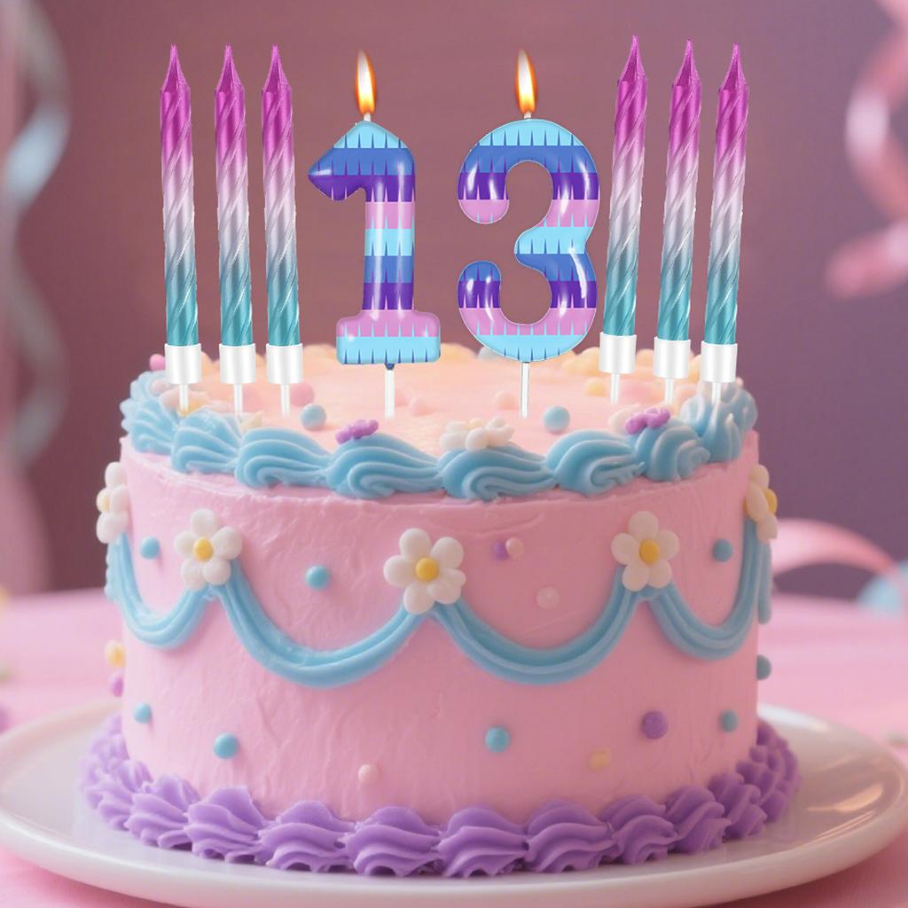 7pcs Video Game Birthday Candles Number0-9 Cake Topper for Kids Battle Boys Birthday Decoration Gaming Party Decoration Supplies