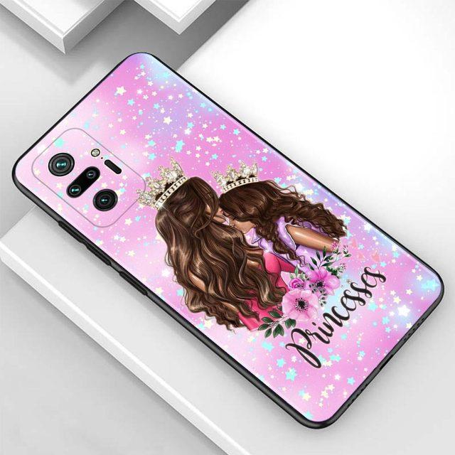 Etui na Redmi Note 10 Pro Max 9 9t 9s 8 8t 7 etui Tpu Fundas na Redmi K40 Pro Plus 9 9a 9c Shell mama dziewczyna dziecko