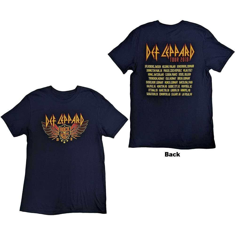 Def Leppard Rock Of Ages 2019 Tour T-shirt Rock Music Official Merchandise L