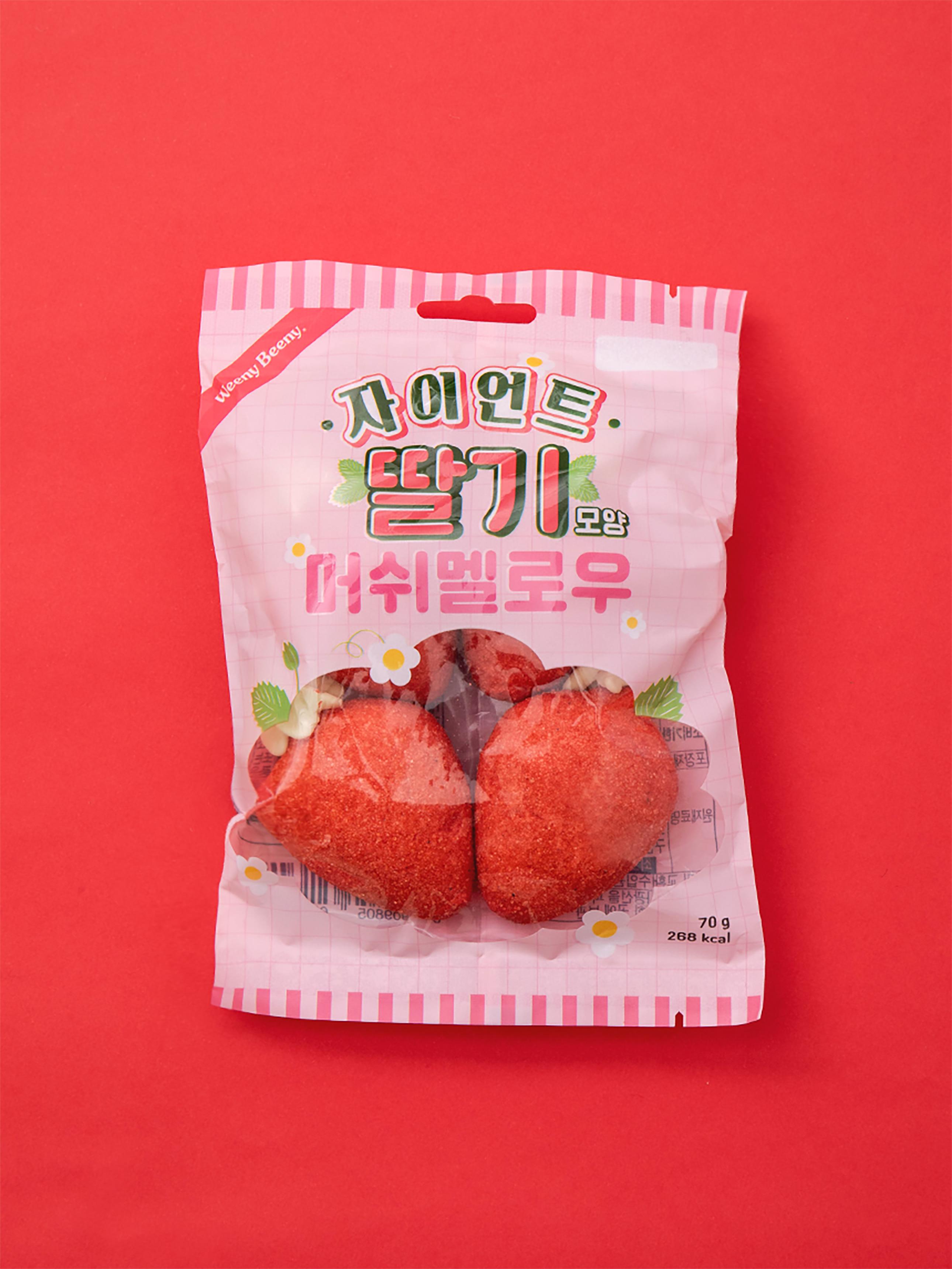 

Гигантский маршмеллоу в форме клубники 70 г 1ea