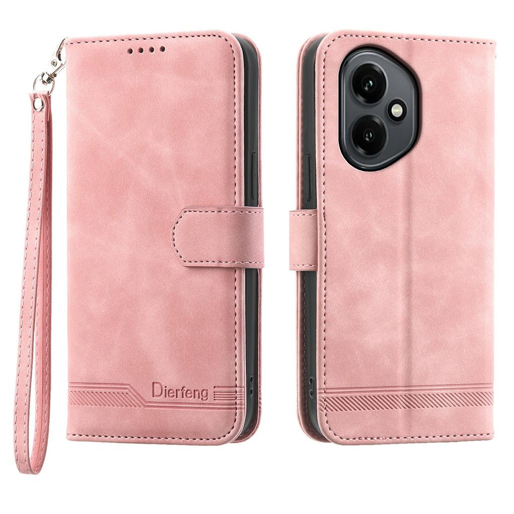 DIERFENG DF-03 För Honor 400 5G (Global) Fodral Linjer Präglat Plånbok Läder Telefonskal