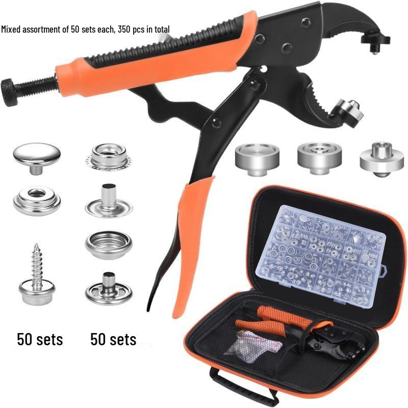 Heavy Duty Adjustable Snap Fastener Tool for Boat Covers with Large White Buckle