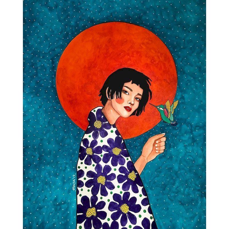 

5D DIY Набор для алмазной живописи Портрет Крутая девушка Алмазная вышивка Крестом Стразы Мозаика Decortion Full Round 20x30CM