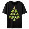 Frog Squad Christmas Trees Graphic Printed T Shirts Clothes For Unisex Funny Cute Xmas Hat TShirt Unisex Cotton Tops Classic Gift